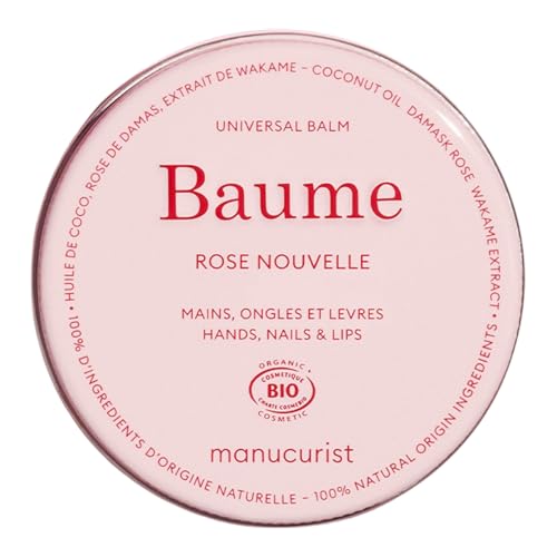 Manucurist Organic Hand Balm ? Multi-Purpose 100% Organic Hand & Nail Lip Treatment ? Coconut Oil, Damask Rose Oil ? Magic Balm ? Hand Care - Lip Care ? Practical Gift for Women - Travel Beauty