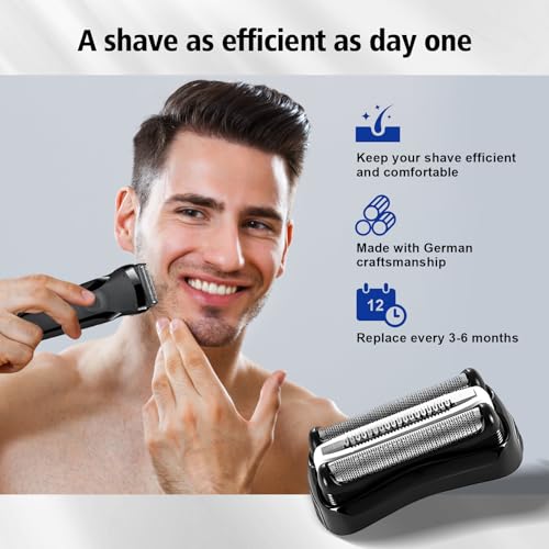 Series 3 32B Replacement Head, Series 3 Electric Shaver Replacement Head Blades for Braun S3 Foil & Cutter Razor Heads, Applicable for Braun S3 3040s 3010s 310s 3000s 3050cc 3080s 390cc Etc