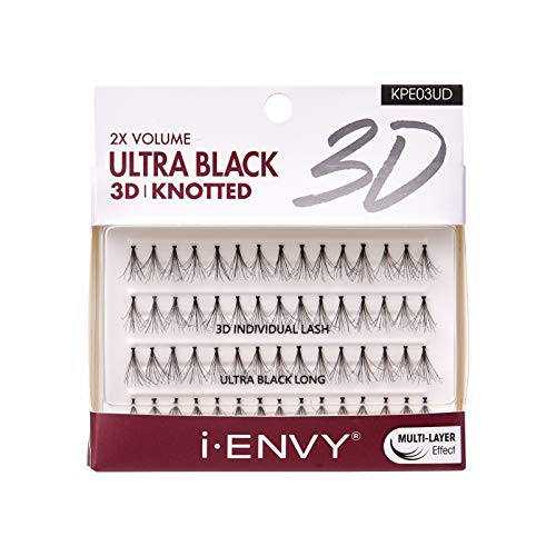 i?ENVY 2X Volume 3D Ultra Black Individual Lashes (3 Pack, Long)