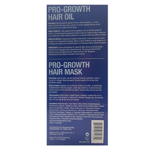 Difeel Biotin Pro-Growth 4-PC Hair Care Gift Set - Shampoo (12oz), Conditioner (12oz), Hair Oil (7oz), and Hair Mask (12oz)