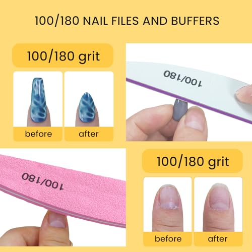 Acrylic Fake Nails Kit Press On Nail kit with 240PS Clear Nail Tips,Nail Art Stand,Art Brushes,Swatch Sticks,Acrylic Cutter,Nail Art Tools with Everything for Beginners DIY Nails Home Salon