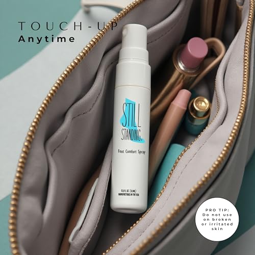 Still Standing Advance Formula Leakproof Total Comfort Set Made in USA, Cooling Menthol Foot Spray for High Heel Relief, Prevents Foot Discomfort, Footwear, Flats, Sneakers, Alternative to Inserts