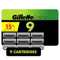 GilletteLabs Razor Blade Refills, Ultimate Precision Trimmer, 5 Bladed Refills, Compatible with Exfoliating Bar and Heated Razors, 9 Count