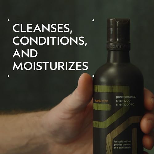 Aveda Men Pure-Formance Shampoo | Daily Lightweight Formula for Men¡¯s Hair | Cleanses and Refreshes Hair and Scalp | Scalp Care | 96% Naturally Derived*, 10.1 Fl Oz