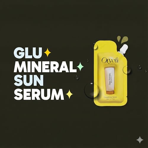 Glu Mineral Day Serum, Zinc Oxide Calming and Brightening Face Serum, 0.67oz, Korean Skincare with Glutathione for Sensitive Skin, Makeup Base Primer