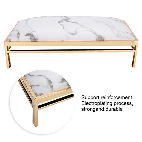 Nail Art Hand Pillow, Stylish and Elegant PU Leather Manicure Arm Rest Cushion, Anti-Slip and Soft Hand Cushion for Nail Art Salon Home, Nail Art Equipment Tools(Marble)