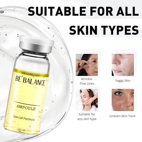 Hyaluronic Acid for Microneedling Concentrate Ampoules for Anti Aging Restore Replenish Skin Intense Moisturizing Booster for Glowing Skin, 5 Vials 0.35 Fl Oz