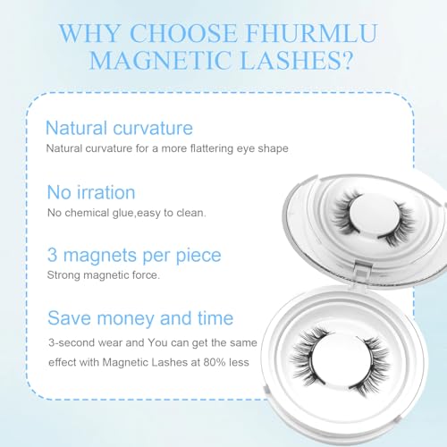 Magnetic Eyelashes with Applicator,Valentine's Gifts for Her,Reusable Magnetic Eyelashes Natural Look,Easy to Wear Reusable Soft Lashes kit No Glue Needed(Natural+Simple)