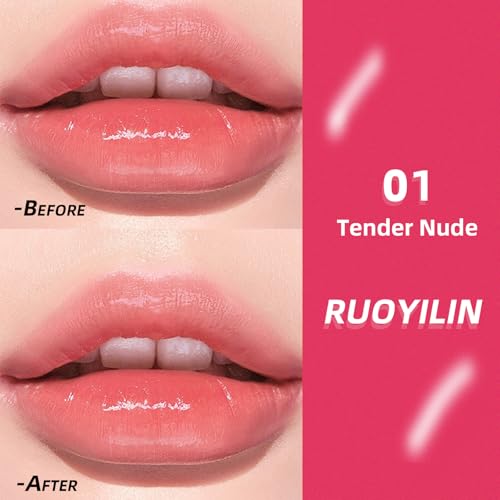 2-in-1 Lip Tint Stain - Long Lasting Non-sticky Liquid Blush & Lip Stain, Waterproof Smudge-Proof Formula, Water Lip Tint with Glossy Finish & Lightweight Feel, Vegan & Cruelty-Free