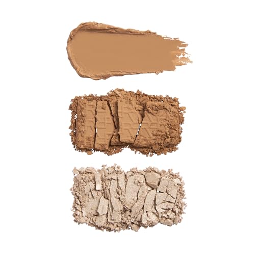 Revolution, Bronze Icon Palette, Cream, Matte, & Shimmer Bronzer Trio for Buildable Glow, Infused with Hyaluronic Acid, Vegan & Cruelty-Free, Divine Fair, 0.09 oz