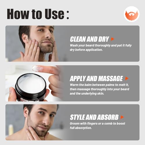 Para Barba Estimulante, Beard Care Cream Beard Growth Balm Ultra Potente B?lsamo de Crecimiento, New De Barba Hombre Moisturizes & Strengthens Facial Hair for Men 100ml / 3.5oz (1PCS)