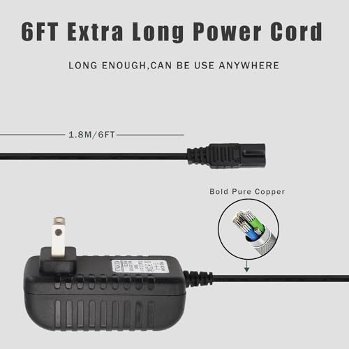 2V Charger Replacement for Wahl Shaver Shaper 8061, 8163, 8786-1001, 7367, 7029, 7060, 7035, 7339, 4000, 7063-017, ?7065-017, WAKH4, 7064-017, 7061-917, 5-Star Series Trimmer Clipper Power Adapter