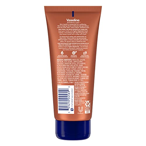 Vaseline Intensive Care Hand Cr?me Moisturizer for Dry Hands Hydra Replenish Made with hyaluronic acid, vitamin B3, and cocoa butter 3.4 oz 6 Count
