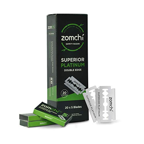 Black Razors for Men or Women+100 Counts Safety Razor Blades