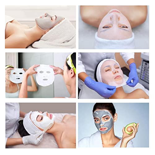 100 PCS Cotton Compressed Facial Mask Sheet, DIY Disposable Mask Paper Wrapped Masks for Home, Travel