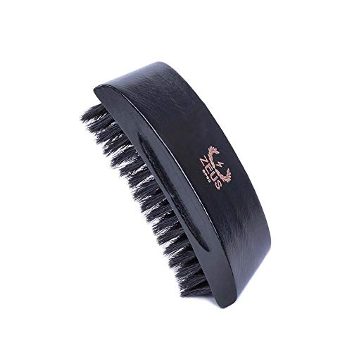 ZEUS Premium Hair Brush, Men's Grooming Beard & Hair Brush, Beech Wood & 100% Boar Bristle (Palm Brush)