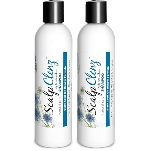 NORTH AMERICAN HERB & SPICE ScalpClenz Shampoo - 8 fl oz - Black Seed Oil Renew Formula - Hair & Scalp Support, Beautifies & Refreshes - Non-GMO (Pack of 2)