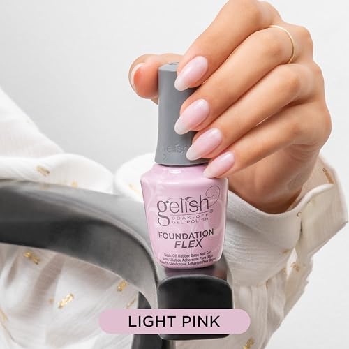 Gelish Foundation Flex ? Flexible Base Coat for Nails, Ridge Filling, & Perfect Protection, Soak-Off Rubber Base Gel Nail Kit for Long-Lasting Nail Strength and Flexibility