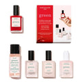 Manucurist System Green¢â (Poppy Red) - Professional Manicure Gift Set, Vegan : 1 Nail Prep, 1 Base Coat, 1 Poppy Red Nail Polish, 1 Top Coat, Drying Drops - Manicure Kit - Gifts for Her