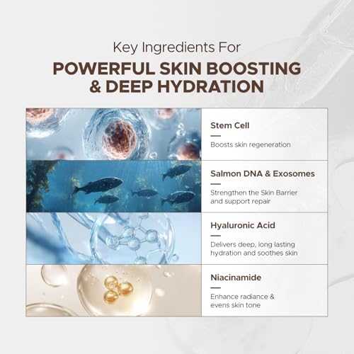 ITFU Chic Stem Cell Healer Serum | Salmon DNA & Hyaluronic Acid for Dark Spots, Post-Laser Care & Glass Skin Glow (1.01 fl oz)