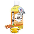 ORGANIC SWEET ALMOND OIL (8 oz) Premium Cold Pressed Unrefined | 100% Pure Sweet Almond Oil for Skin, Face, Hair, Soap Making | Carrier for Essential Oils | Available in Bulk | 8 FL OZ
