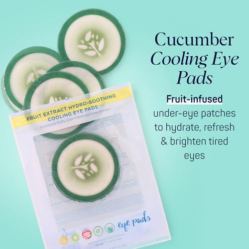 SpaLife Cooling Cucumber Eye Pads | Korean Dark Circles & Puffy Eyes Treatment | Nourishing Cucumber Eye Pads | Eye Mask for Puffy Eyes Daily Depuffing Eye Patches | 48 Count
