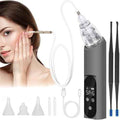 Ear Wax Vacuum Removal Kit, 6 Gear Strong Suction Electric Ear Cleaner Ear Vacuum Wax Remover, USB Charge Earwax Removal Kit Reusable Soft Silicone Ear Cleaning Kit Water Remover Tool (Grey)