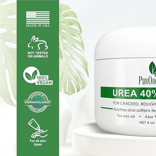 Urea 40% Foot Cream ? Made in USA, Dermatologist Tested, Intensive Repair for Dry, Cracked Heels, Calluses & Rough Feet, Professional Strength Exfoliating & Moisturizing Cream - Pack of 3
