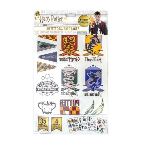 Cinereplicas Harry Potter - Temporary Tattoos (35 tattoos) - Official License