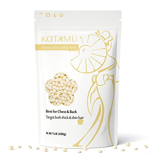 KOTAMU Black Digital Waxing Kit with Silicone Wax Warmer Liner for Home Salon - Professional Cream Hard Wax Beads for Sensitive Skin Hair Removal, Ideal for Body, Face, Bikini, and Brazilian Waxing