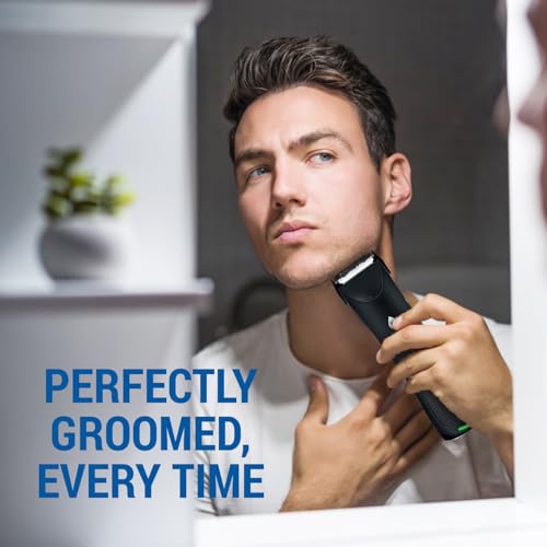 Pursonic Mario Lopez Wireless Beard Trimmer for Men, Body Hair Trimmer & Shaver with LED Light ? Beard Shaver for Men MLTCA40 Precision Grooming, Black