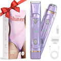 Dermave Bikini Shaver - Electric Bikini Trimmer for Women, 2-in-1 Waterproof Shaver (Purple)
