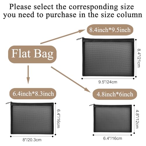 20 Pieces Mesh pouch, Mesh Makeup Bag Portable Makeup Pouch Travel Toiletry Bag for Makeup Organizer Home Office Travel Accessories, Mesh Cosmetic Bag with Zipper