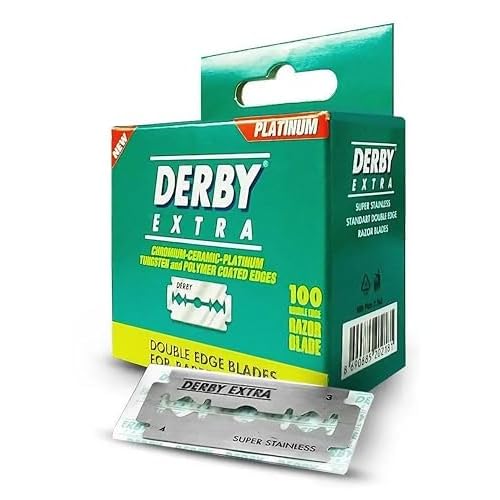 Derby Extra Double Edge Safety Razor Blades - Pack of 100 Blades