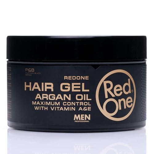 Redone Argan Hair Gel 13.5 fl oz (400ml) | Strong Hold Styling Gel for Men & Women | Argan Oil Infused Hair Gel for Curly, Slick Back & Natural Styles | High Shine, Eco-Friendly Formula
