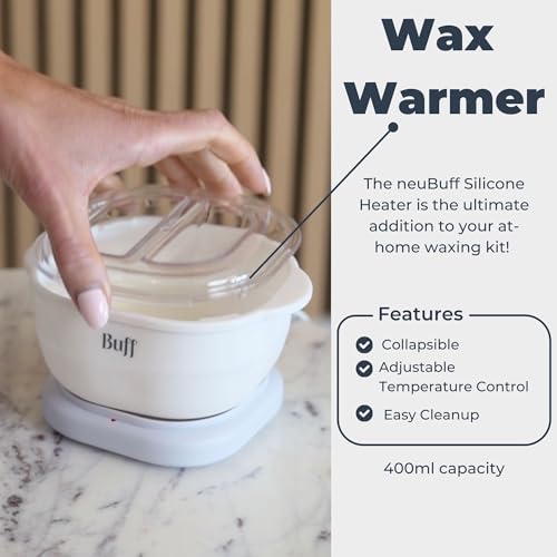 Collapsible Silicone Wax Heater, Wax Warmer for Hair Removal, Fast Heating, Easy Cleanup and Storage, 400ml Capacity, Perfect for At-Home Waxing