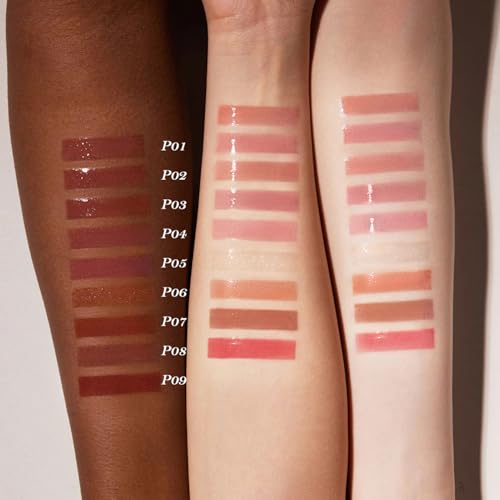 Flower Knows Shell's Jewel Nourishing Lip Glaze,Shimmery Clear Lip Gloss with Hyaluronic,Moisturizing Plumping Oil,Non-Sticky,0.16 Fl.Oz(P06 Lunar Jelly)