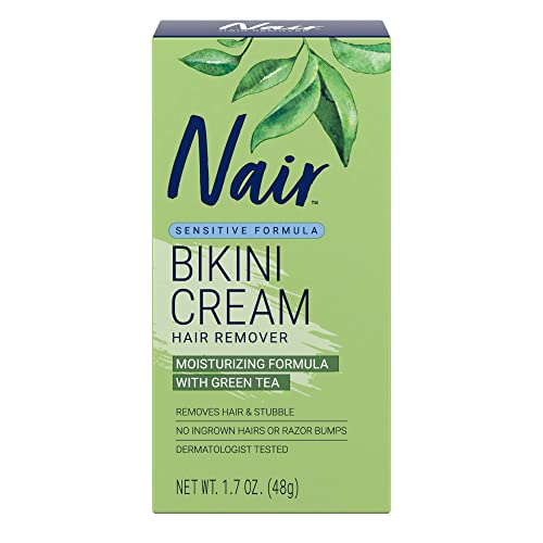 Nair Bikini Cream with Green Tea Sensitive Formula, 1.7 Ounce