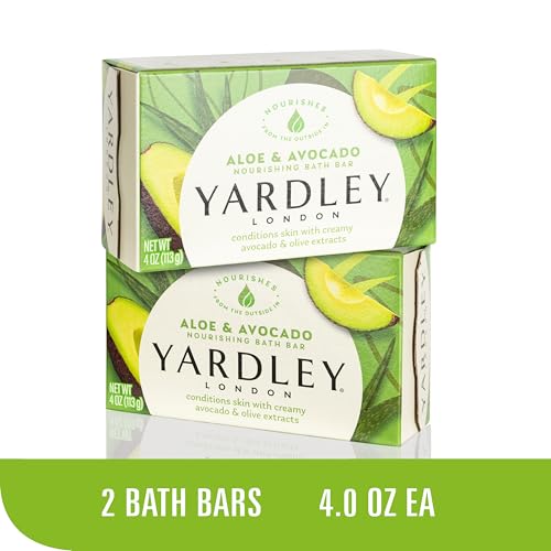 YARDLEY LONDON Bath Soap Bars and Body Soap Bars Bundle - : English Lavender, Oatmeal & Almond, Aloe & Avocado, Cocoa Butter, Lemon Verbena 4.0 oz (, Two Each), 10 Count (Pack of 2)