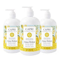 CAPRI ESSENTIALS Hand Soap Liquid, Natural Household Cleaning Supplies, Gentle Plant Based Aromatic Hand Wash, Blend of Essential Oils, Removes Dirt & Grime, Lemon Verbena Scent, 16 FL Oz (3 Pack)