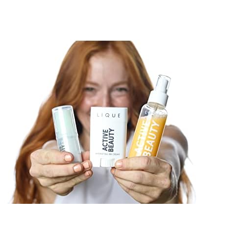 LIQUE Active Don't Sweat It Light-Coverage BB Cream Stick, Revitalize & Brighten Skin While Smoothing Fine Lines & Reducing Redness, Dewy Finish, Vegan Formula, Tan, 0.71 Oz.