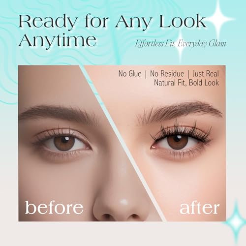 Bepholan Manga Self Adhesive Eyelashes Natural Look Pre Glued No Glue Needed Eyelashes Press On Anime Lashes Spiky Cosplay False Eyelashes Wispy with Tweezer 5 Pairs(AN22)