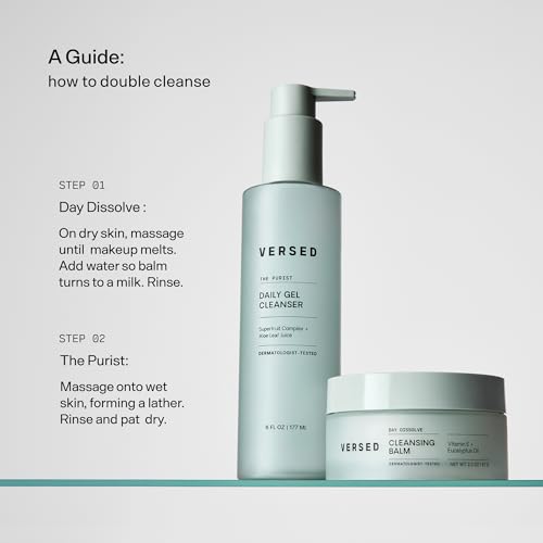 Versed The Purist Daily Antioxidant Gentle Face Cleanser - Daily Gel Cleanser + Moisturizing Face Wash for Sensitive Skin (The Purist - 6 Fl Oz (Pack of 1))
