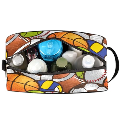 Sport Ball Travel Cosmetic Bag for Boy Men,Hanging Toiletry Bag,Waterproof Makeup Bag,Approved Hygiene Bag Shave Dopp Kit Organizer for Toiletries Shower Bathroom Carry-on Accessories Gifts