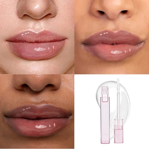 COLORCODE Lip Oil Set for Women, Moisturizing Tinted Lip Oils & Clear Lip Gloss Set, Non-Sticky Long Lasting Lip Glosses, Fruit Flavoured Hydrating Lip Care, Lip Gloss Bulk Cute Makeup Gift Kit (2PCS)