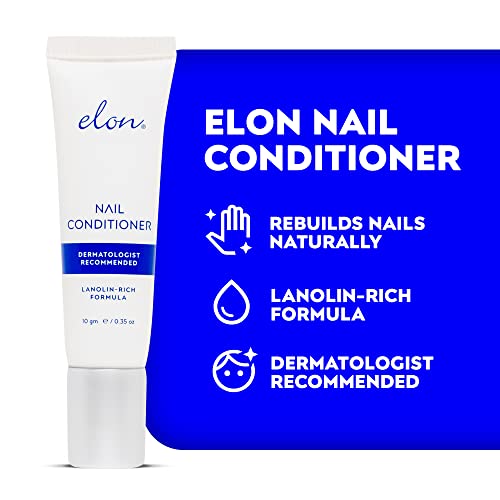 Elon Lanolin-Rich Nail Conditioner ? Strengthens Nails, Protects Cuticles, Dermatologist-Recommended for Brittle & Damaged Nails (10g tube, 3 Pack)