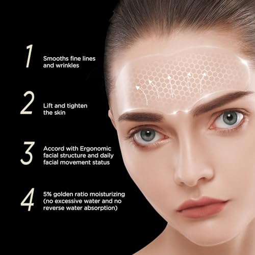 Forehead Wrinkle Patches Sheet Masks, Anti-Wrinkle Forehead Patches for Men & Women Facial Masks Skincare