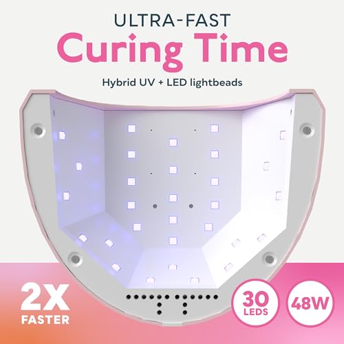 SUNUV 48W UV Light for Nails - SUNone Pink Hema-Free Gel Polish Kit, 6 Color Set