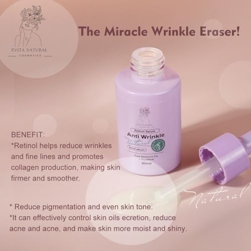 Retinol Serum Anti Wrinkle Facial Serum Pure Retinol 0.2% + Squalane. 1 fl oz.