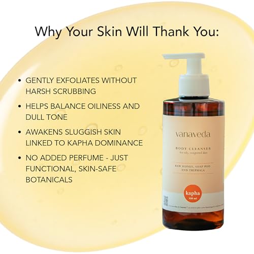 Body Cleanser Kapha | Purifying Ayurvedic Body Wash with Neem, Honey & Triphala for Oily, Congested Skin | Balancing Cleanser for Kapha Prone Skin | Sulfate-Free | 300ml